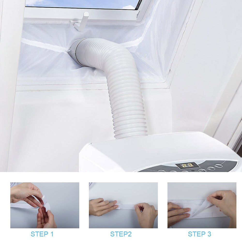Defletor de vedação de ar condicionado portátil 3/4m, acessórios de vedação de janela, ar condicionado macio