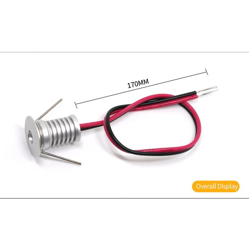 ledet mini søkelyset 13mm åpning innebygd vitrineskap belysning  dc12v husholdning kjøkken tak 1w liten få øye på downlight