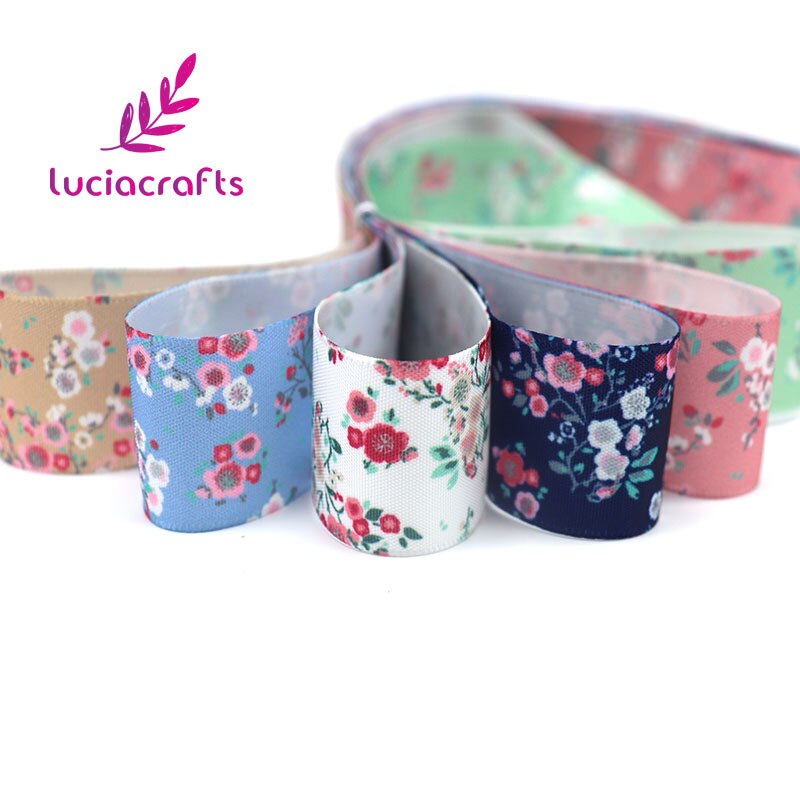 Lucia Ambachten 3Yards/Lot Bloem Satijnen Linten 26Mm Handcrafts Diy Boog Trim Lint Wikkelen Accessoires T0109