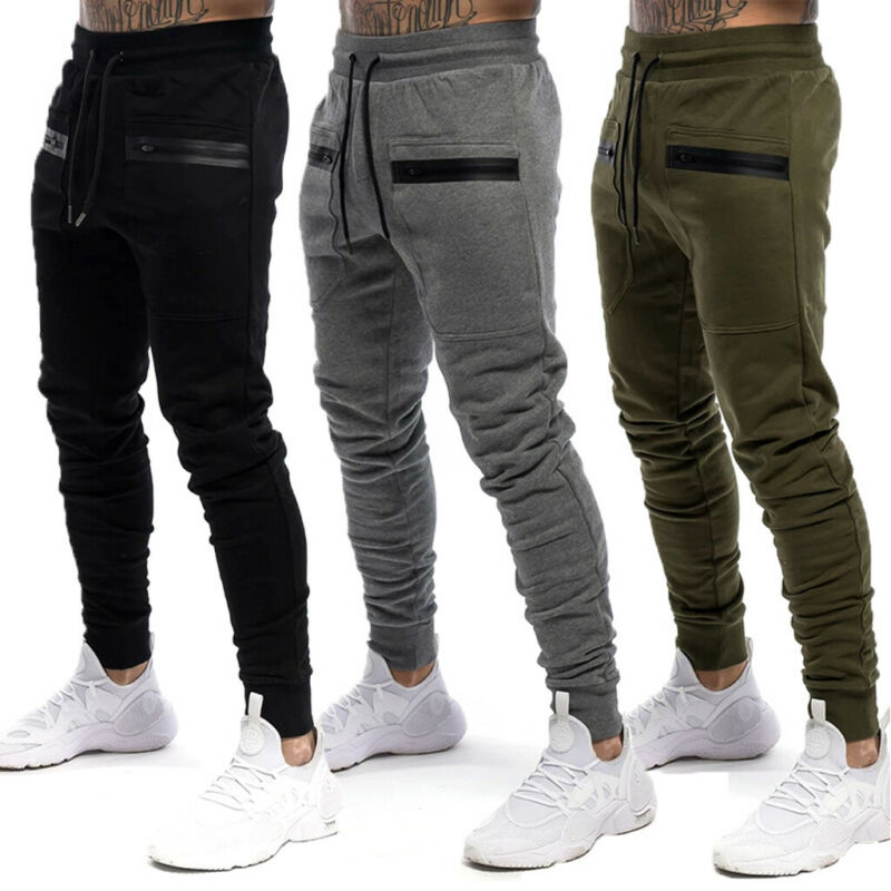 Männer Sport Hosen Lange Hosen Trainingsanzug Fitness Workout Jogger Gym Jogginghose Männlichen Kordelzug Tasche Hosen