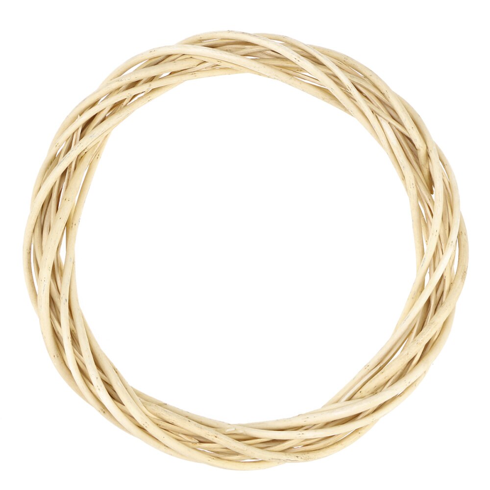 Guirlande de vigne branche de vigne couronne décorative en bois brindille pour artisanat décor porte maison (Dia 20cm noir): As Shown 3