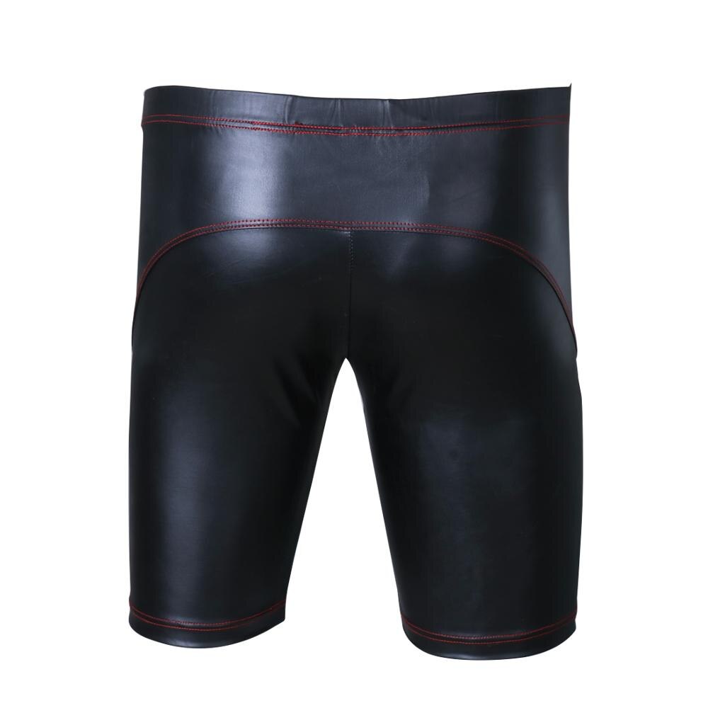 Homens correndo shorts de couro falso esporte shorts hommes masculino elástico cintura fina corte shorts verão exercício exercício ginásio collants