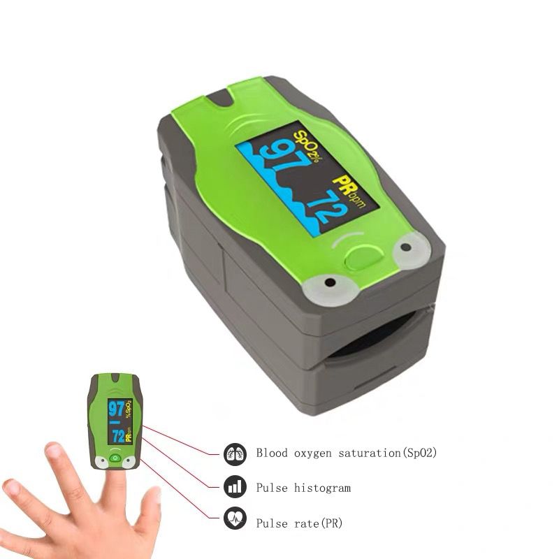 Infant & Children Oximeter Fingertip Pulse Oximeters for Baby & Kids Blood Oxygen Saturation and Heart Rate Monitoring