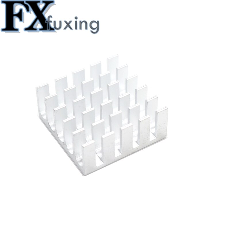 10 Pcs Heatsink Cooling Fin Aluminium Radiator Cooler Koellichaam Voor Ic Chip Led Zilver 22*22*10mm Zwart 22X22X10mm Led Radiator