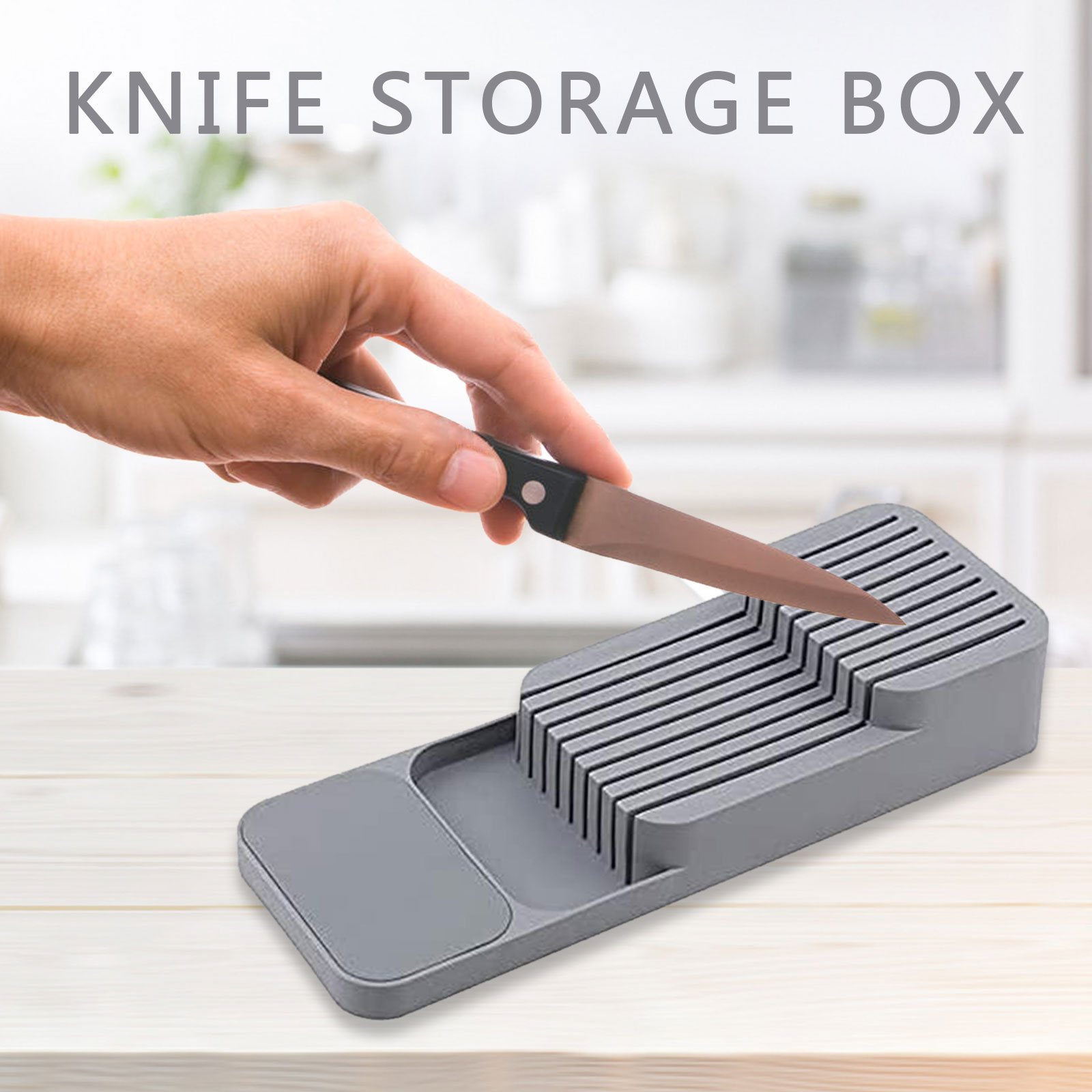 Knife Block Organizer - 2-Tier In-Drawer Steak Knife Insert Holder Bestek Organizer Keukenmessen Bestek Organisator Accessoires