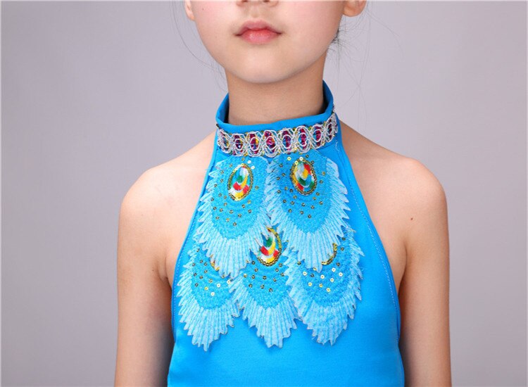 Nuevos niños Dai trajes de baile niñas trajes niñas Pavo Real baile nacional chino trajes niñas danza nacional