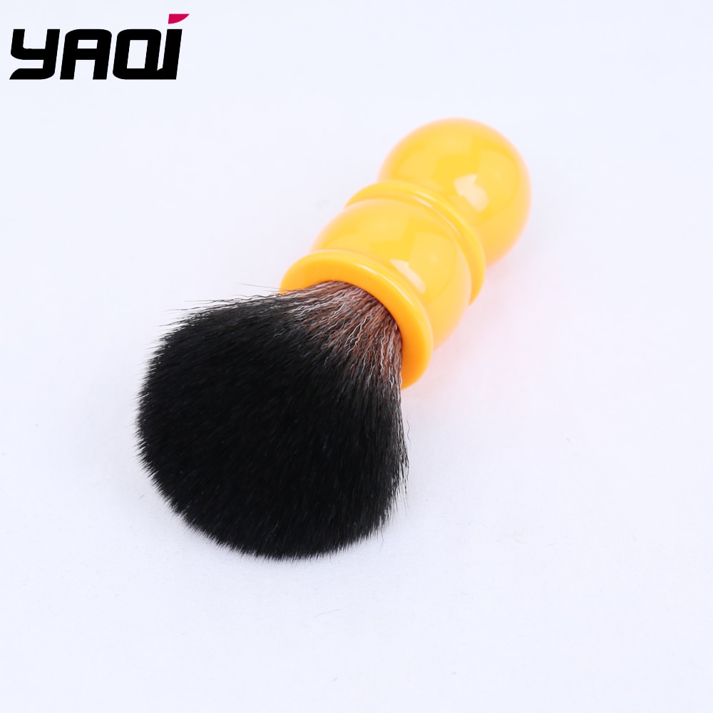 Yaqi-brosse de rasage synthétique noire douce avec manche en Orange, 26mm