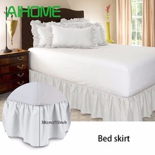 Hôtel Élastique Lit Jupe 6 Couleurs Suede Tissu pour Roi/Reine Taille Juponnage pastorale Style Fit couvre-lit