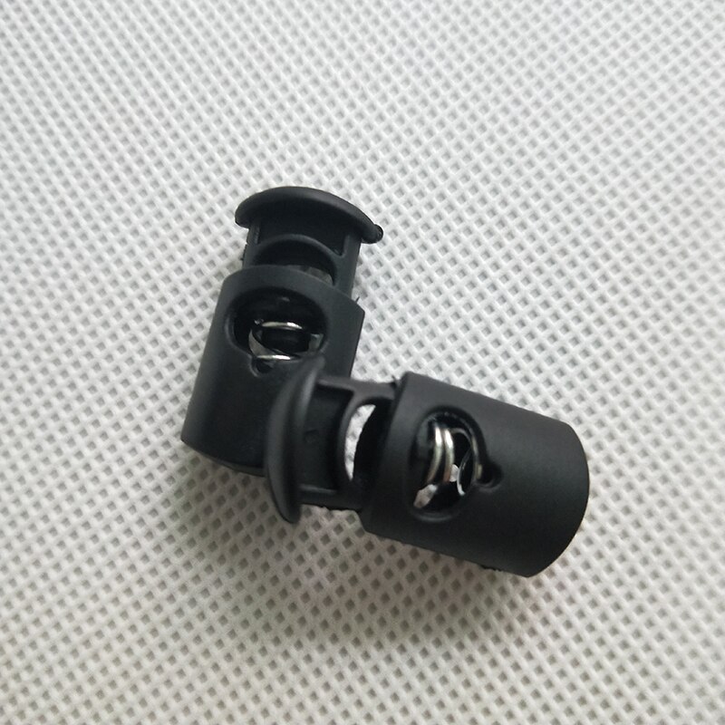 Plastic Stoppers Cord Lockhole Toggles Clip Apparel Bungee Cord Accessories Clothes Plastic Push Lock Flat tubbiness shape