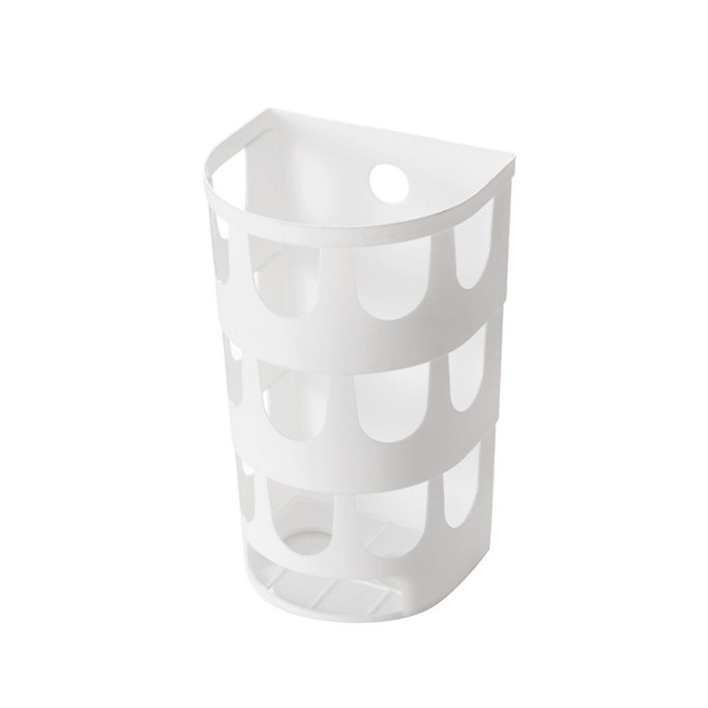 Vægmonteret affaldsposer bakke opbevaringsboks multifunktionelle plastposer holder rack køkken bordservice diverse arrangør: Nr. .1