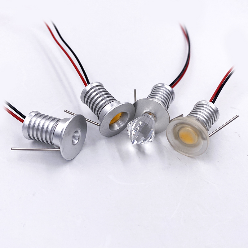 Foco decorativo para habitación, 1W, 0,5 W, Mini foco Led de 12V, regulable, 13Mm, empotrado, escaparate, iluminación de exhibición, luz para coche y Camping