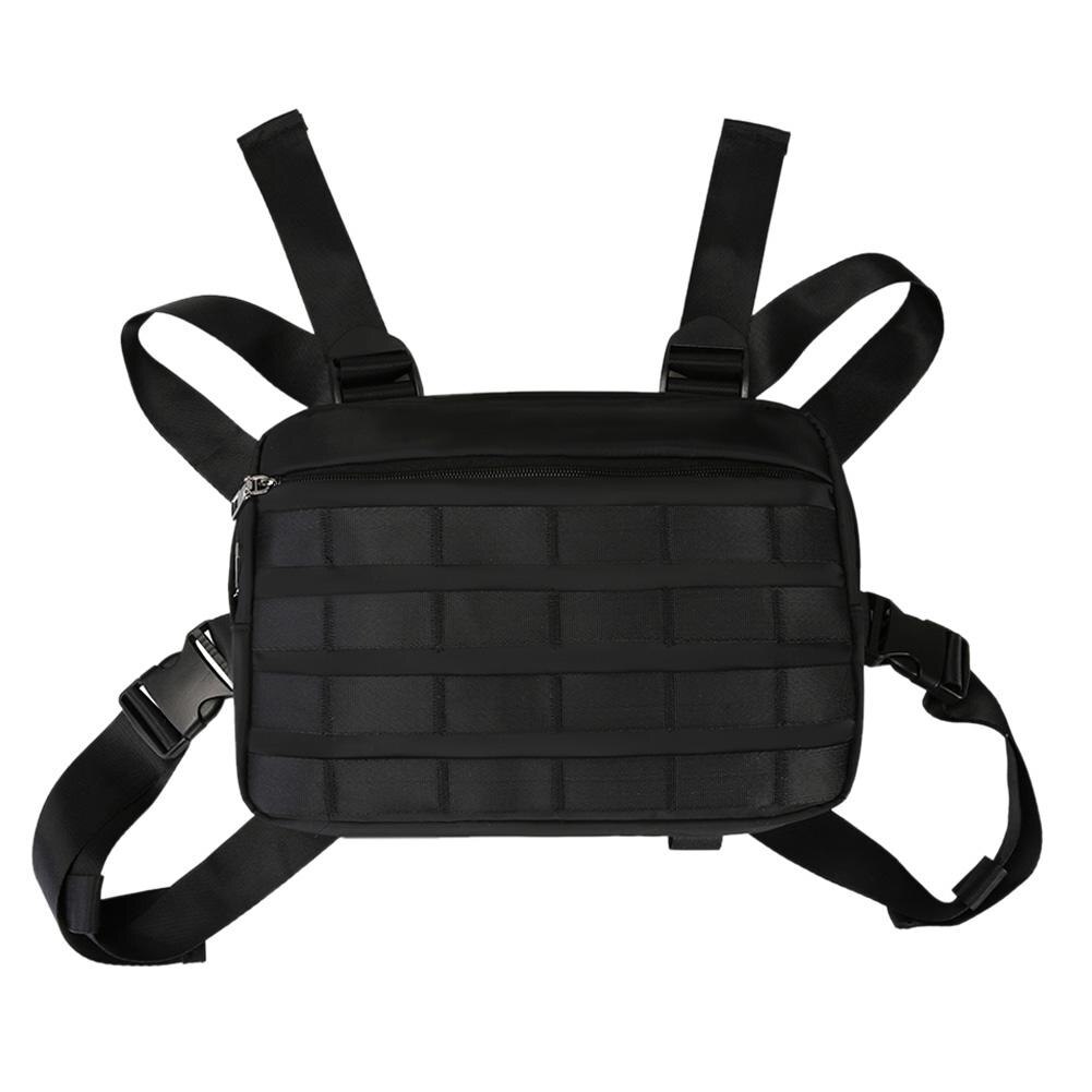 Multi-função peito saco colete para homem mulher hip hop náilon shoulderbagtravel streetwear cintura pacote colete streetwear saco: Default Title