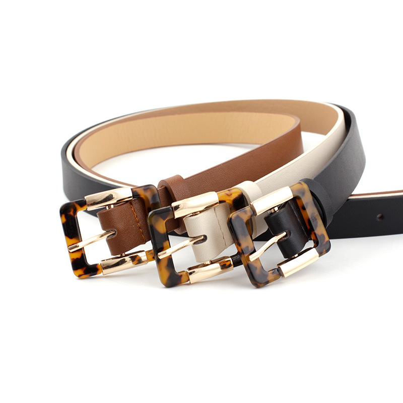 Ceinture Femme Léopard En PU - Ceinture De Loisir à Boucle Ronde, Réglable, Look Trendy Et Animalier