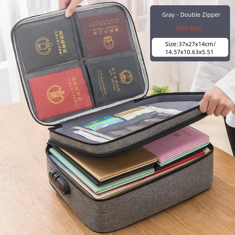 Document Storage Bag Organizer Boxes Bins Baskets Drawer Container Home Storage Organization Accessories Supplies: Champagne Gold