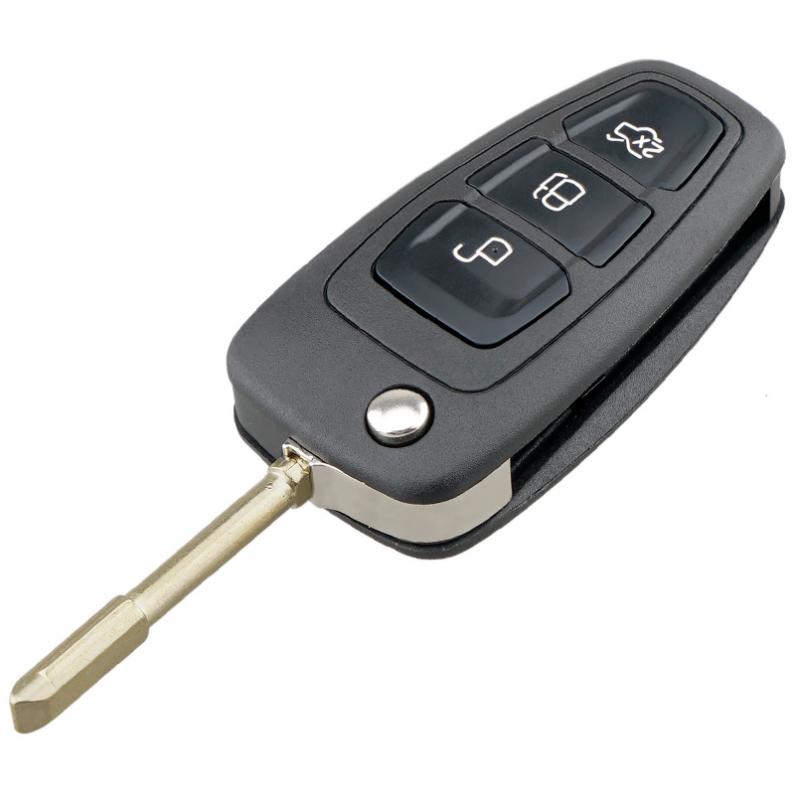 3 Buttons Car Key Fob Shell Replacement with FO21 Blade Flip Folding Remote Cover fit for Ford Focus Mk1 Mondeo Transit Connect