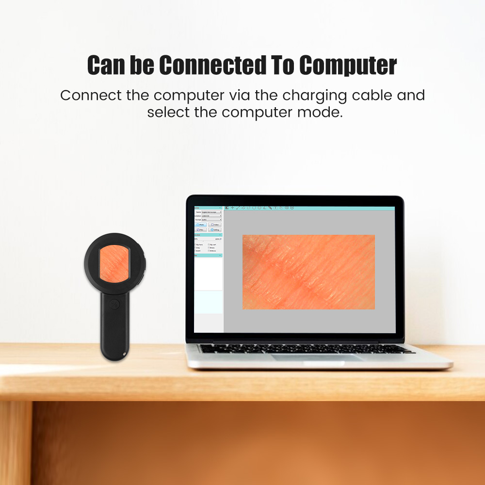 2‘’ Digital Microscope 100X Zoom Magnifying Glass with Light Coin Magnifier with 2 Color Light Mode Windows/Mac Compatible