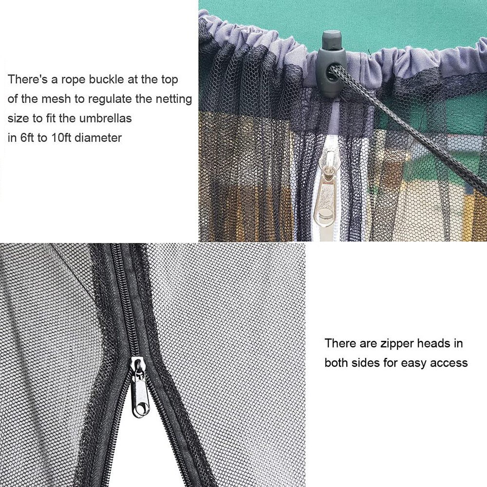 Umbrella Mosquito Net Mesh Net Screen Universal Canopy Umbrella Net for Outdoor Anti-mosquito Umbrella Net Cover for Terrace