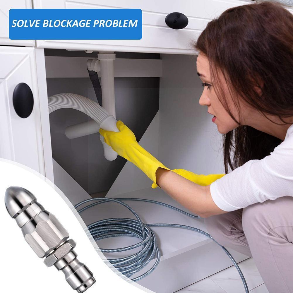 Gardening High-pressure Nozzle Water Rat Pipe Cleaning Dredge Nozzle Cleaning Pipe Nozzle Sewage G1e5