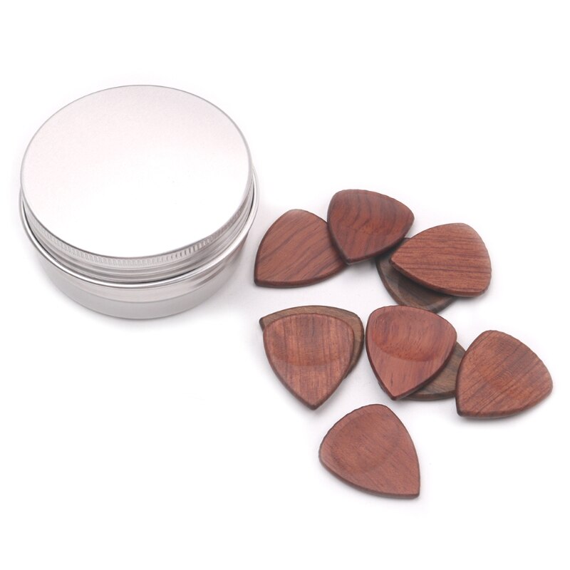 Houten gitaarplectrum metalen opbergdoos voor plectrums houder koffer onderhoudstool gitaar accessoires