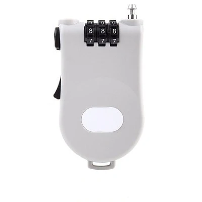 Retractable Cable Lock, Security Password Lock Steel Cable Luggage Lock Combination Lock 3 Digit Outdoor Waterproof Padlock
