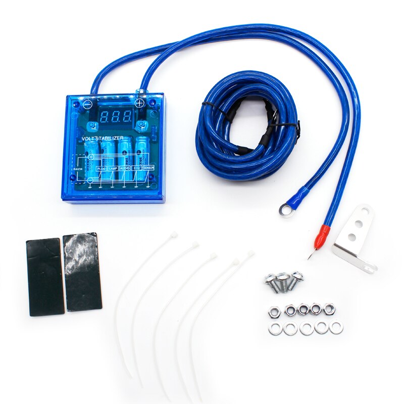 Deft  dc 12v universele auto-elektronica, auto-elektronica, auto-gelijkrichter, auto-spanningsbeveiliging, brandstofbesparing: Blauw