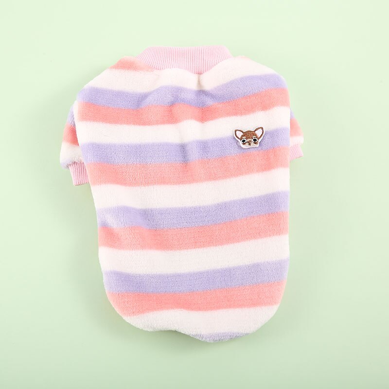 Winter Puppy Hond Kleding Flanel Zachte Honden Jasje Regenboog Hond Sweatershirt Chihuahua Kleding Voor Kleine Honden Kostuum: 1 / S 1.2-2KG
