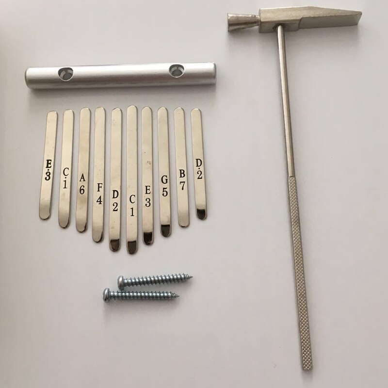 10 Key Kalimba Diy Kit Bass Wood Thumb Piano Mbira for Handwork Painting Parents-Child Campaign