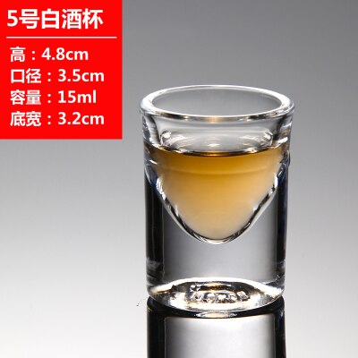 1PCS Mug Crystal Cup Shot Toughened Glass Cup High Spirits White Wine glasses Drinking Thick Bottom Liquor whisky: 05