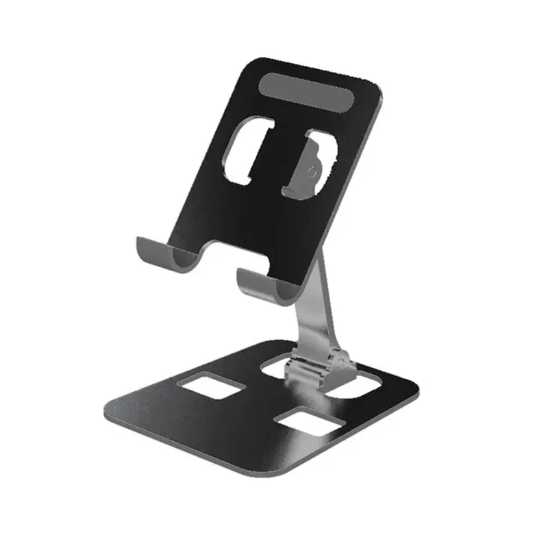 Uniwersalny przenośny uchwyt na tablet ze stopu aluminium do iPada Regulowany, elastyczny, składany, leniwy, stacjonarny stojak na telefon komórkowy na żywo: Black