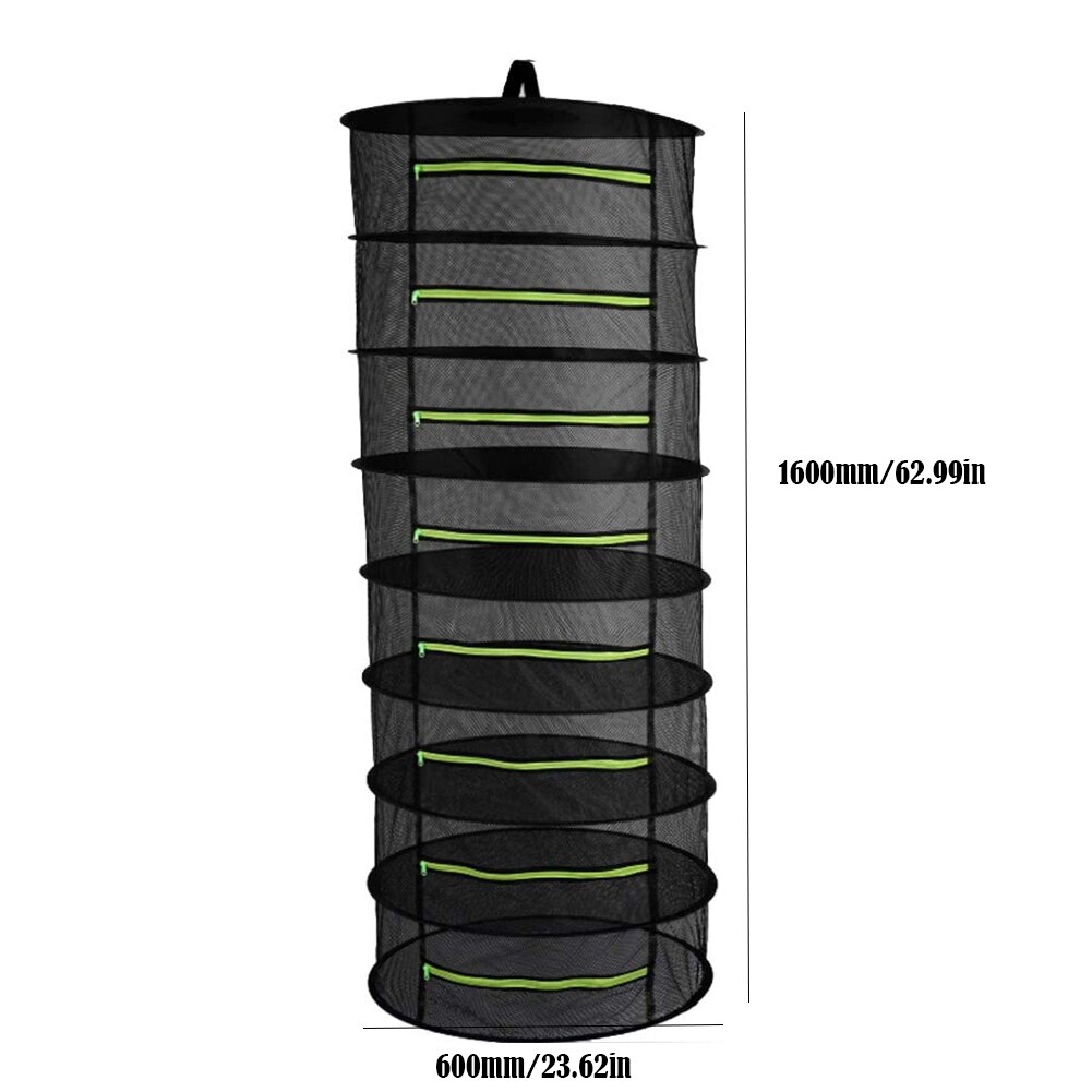 4/6/8 Layers Herb Drying Rack Hanging Mesh Net Dryer Bag Mesh Zipper Closure Petals For Flowers Buds Plants Organizer