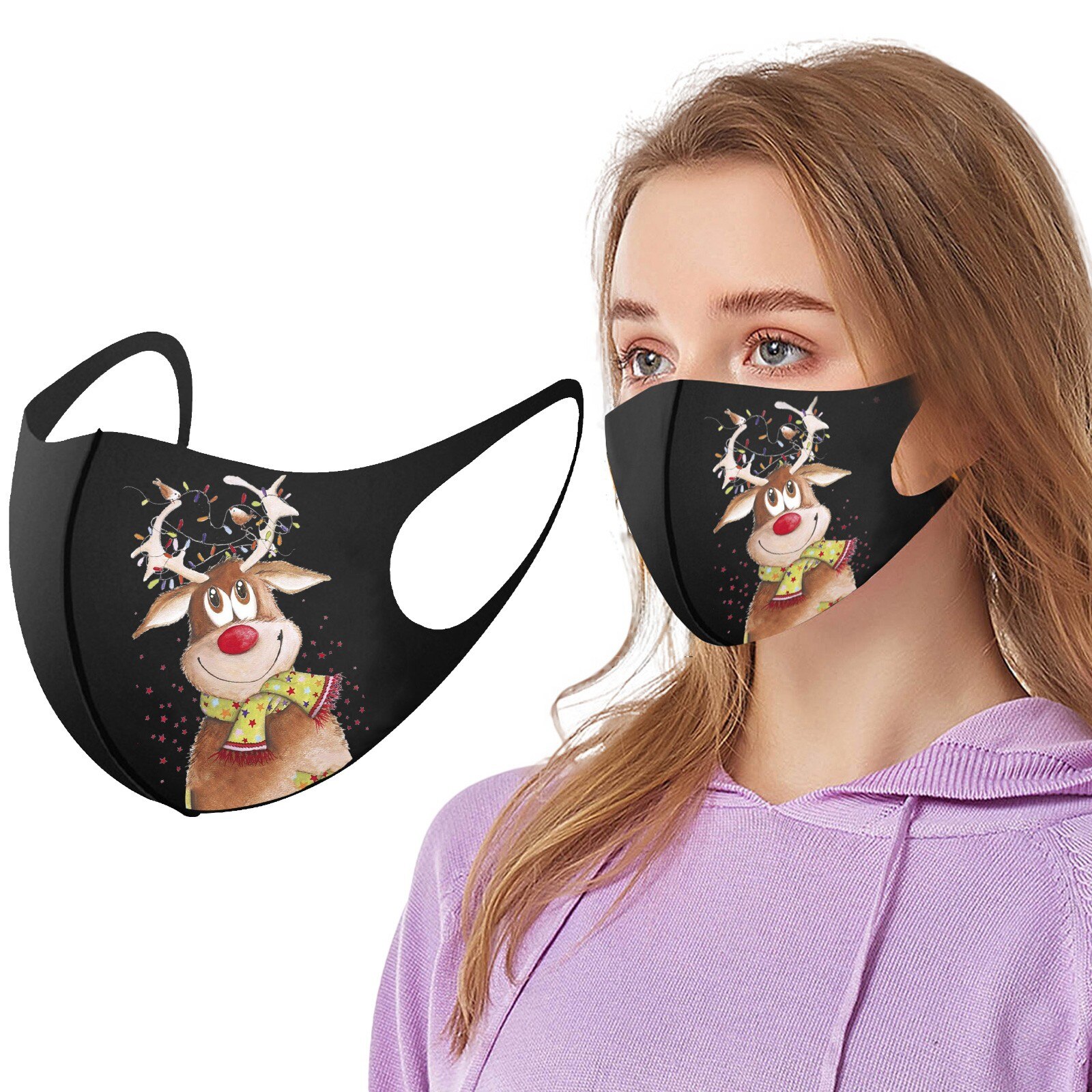 Kerst Masker Elanden Vrolijk Kerstfeest Decoraties Voor Huis Kerst Ornament Xmas Navidad Jaar