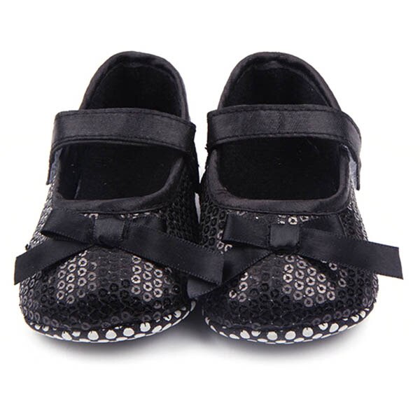 Söt baby flicka bowknot bling paljettskor spädbarn prewalker toddler skor