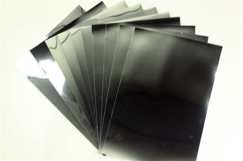 A4 size Golden/Silver PET Film Glossy/Silk/Sandy/Matt With Self Adhesive (10 pieces): Glossy Silver