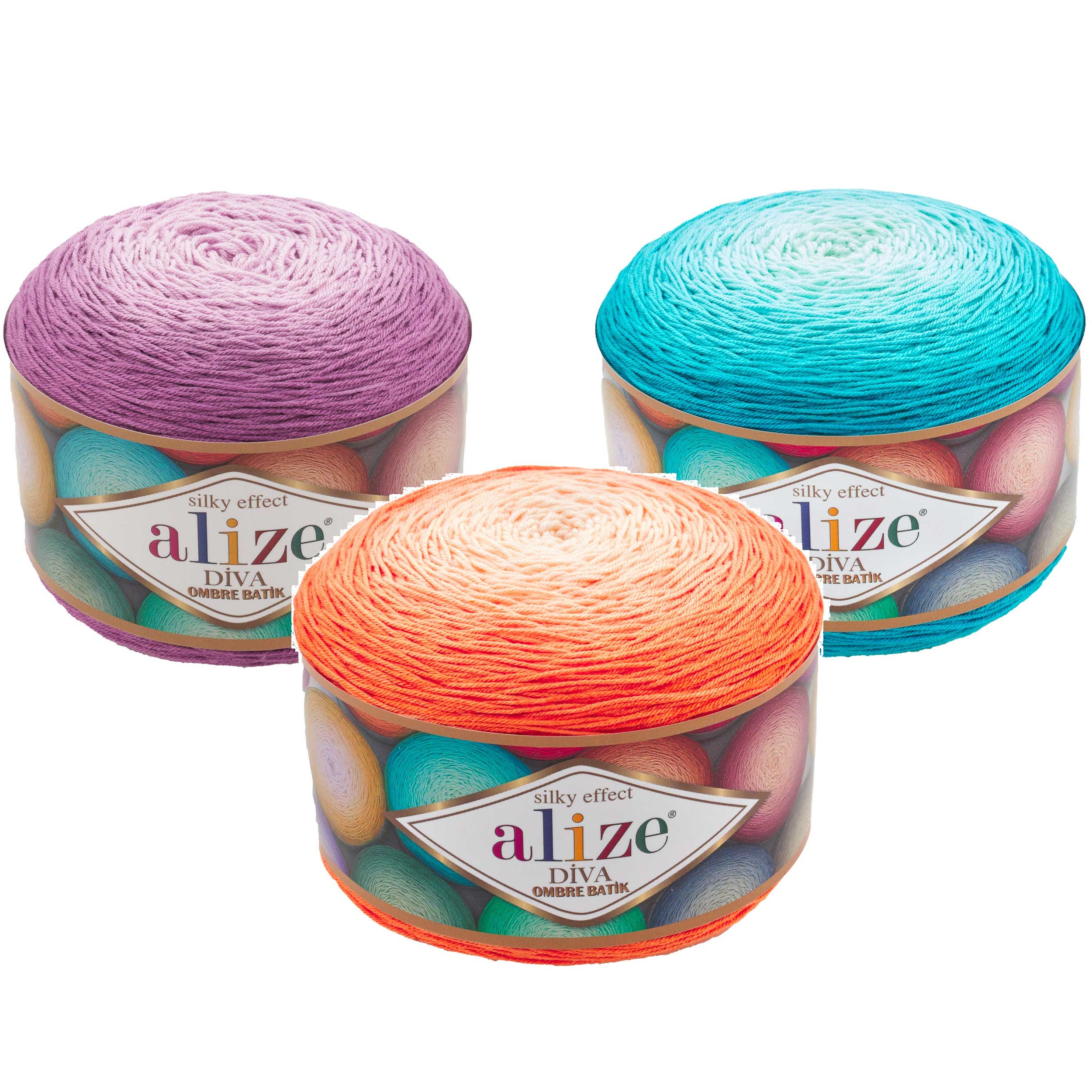 Alize Diva Ombre Batik Garen 250gr-875mt 100% Microfiber Acryl Hand Gehaakte Breien Bonte Strand Cake Gradiënt Zachte Zomer