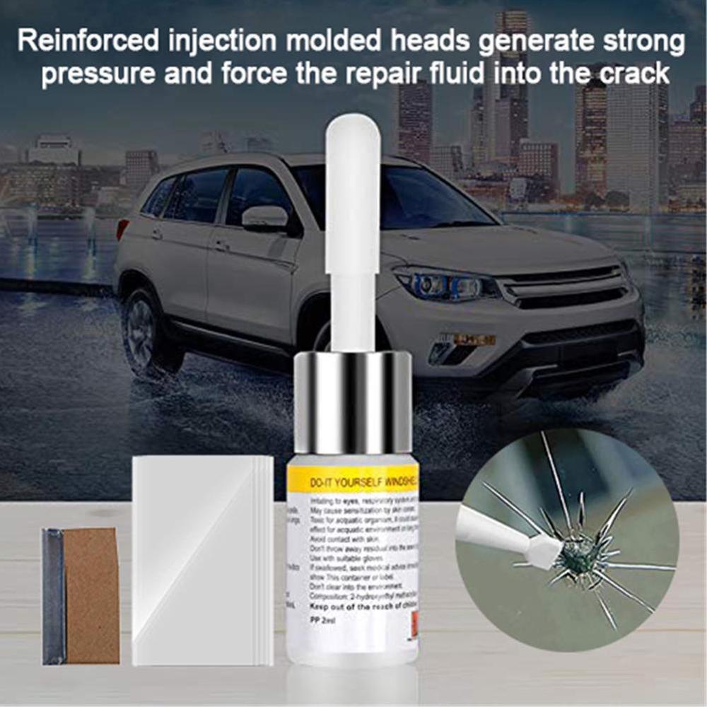 Autoglas ridse revne restaureringsværktøj bilforrude sæt reparation vindue harpiks hærdning bil lim værktøj diy glas vindue reparation  i1 h 3