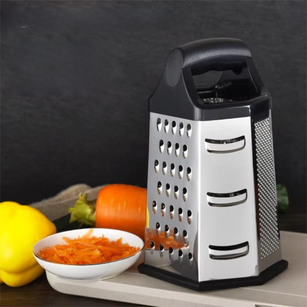 6 Sides Multifunctional Vegetable Grater Stainless Steel Labor-saving Vegetable Slicer with Storage Box Manual
