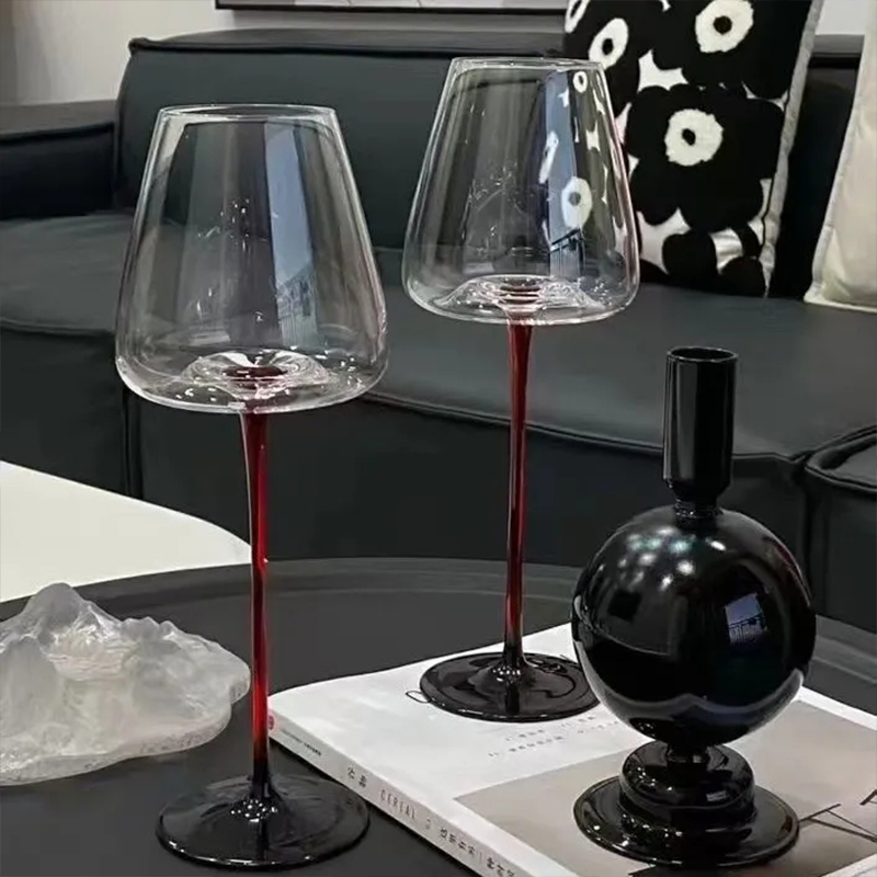 550ml Red Wine Glass Handmade Crystal Brandy Bordeaux Goblet Art Big Belly Tasting Cup Wedding Party Flutes Glass