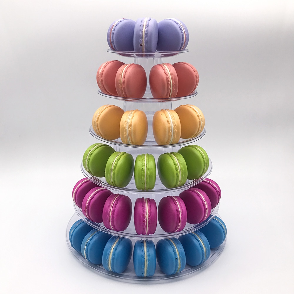 1 stk gennemsigtig aftagelig akryl kage display stander til fest rund cupcake holder bageware bryllup fødselsdag fest dekoration