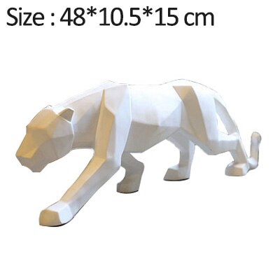 Stongwell nordisk origami hest abstrakt skulptur moderne enkelhed harpiks geometrisk dyrehåndværk boligdekoration ornamenter: Leopard-l