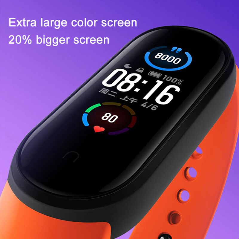 Xiaomi Mi Band 5 Smart Bracelet AMOLED Screen Miband 5 Smartband Fitness Wristband Band Heart Rate Monitor Bluetooth Waterproof