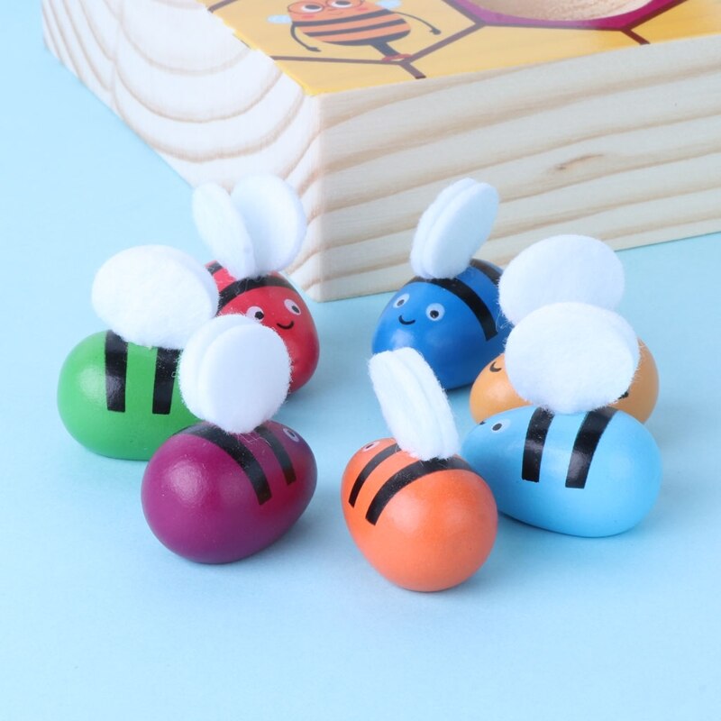 Bee And Beehive Matching Game Baby Color Sensory Training Early Educational Toy