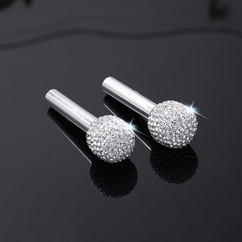 diament Bling blokada drzwi samochodu gałka pociągnij szpilki samochód ze stopu aluminium klamka bezpieczeństwa samochód zatrzask robić drzwi blokada na Szpilka akcesoria samochodowe: biały 2szt