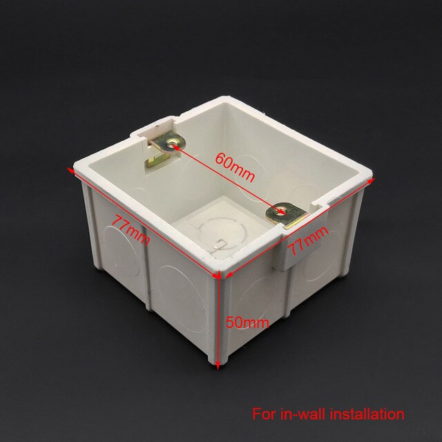 White Plastic Thicker Materials 86mm Type Home Thermostat Temperature Controller Mounting Box: In-Wall Type