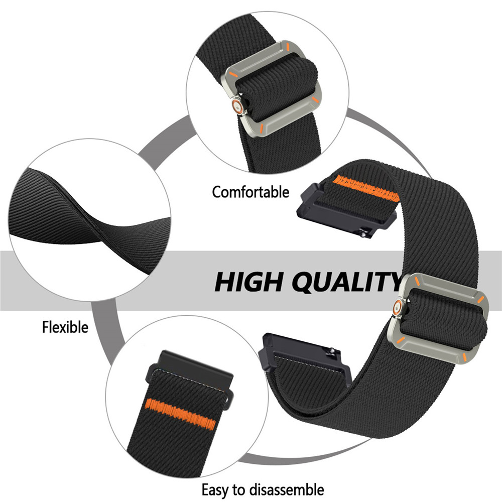Stretchy Band for Amazfit Active Edge Band Men Women, Soft Nylon Elastic Braided Strap