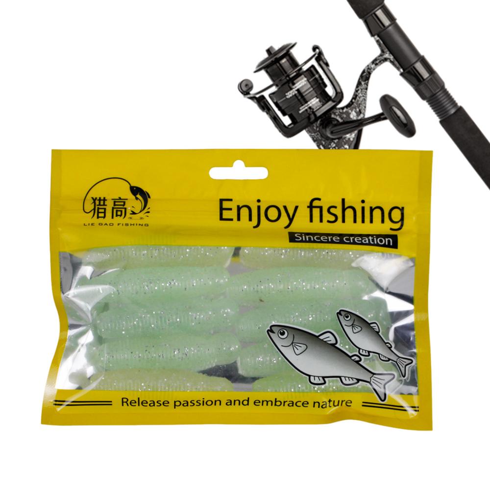 Maden Visaas 10 Stuks Zachte Maden Aas Precieze Zinkende Snelheid Effectief Visaas Voor Bas: Beige