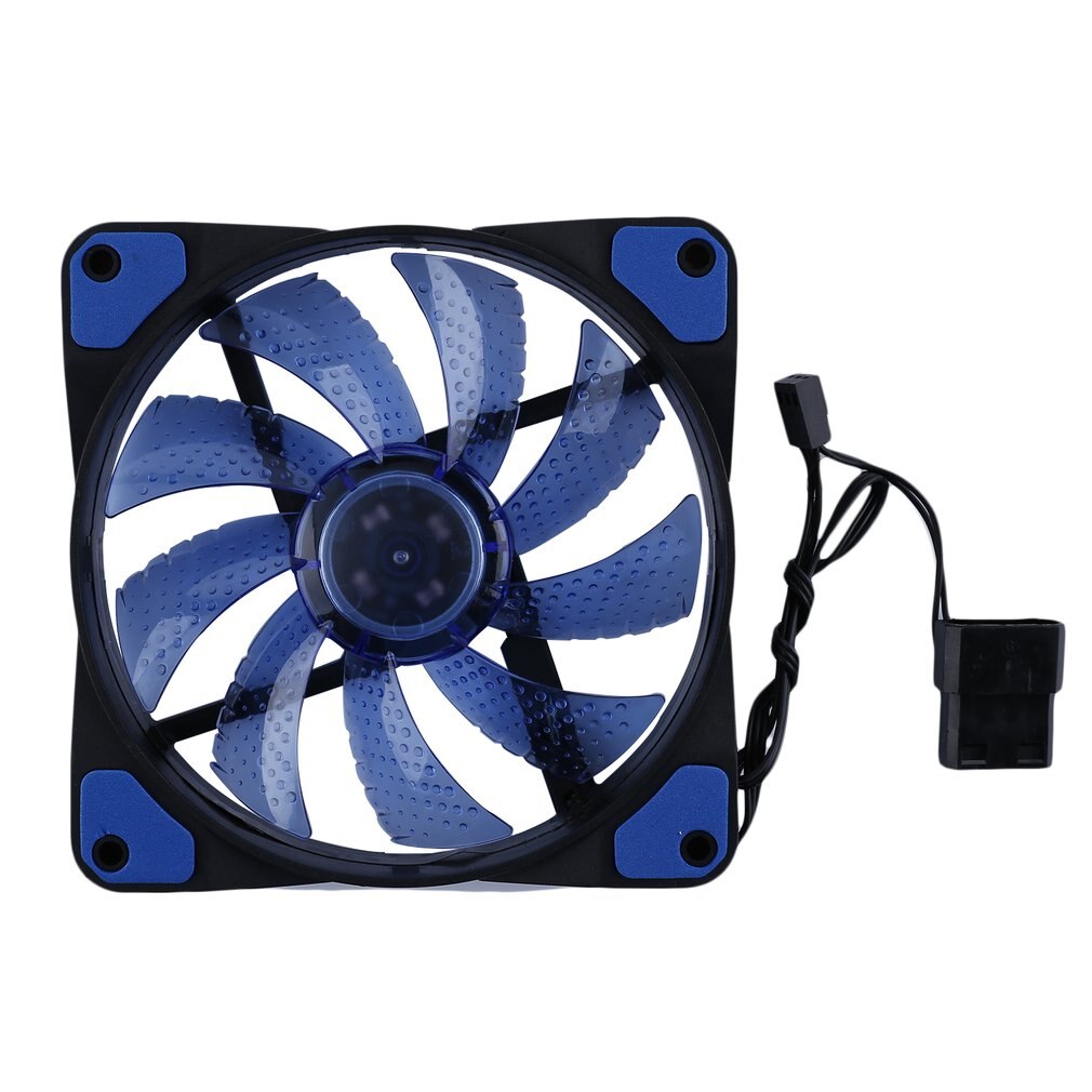 120Mm 15 Led Ultra Stille Computer Pc Case Cooling Fan Cpu Cooler 12V Met Rubber Rustig Molex Connector 3/4Pin Plug Fans Cooler: ZB243801