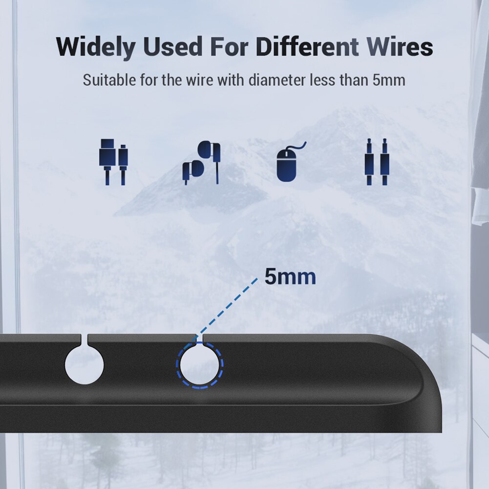 Topk silikone klæbende desktop kabel arrangør opladning ledning kabel klemme vikler kabel management kabelholder organisator kabler