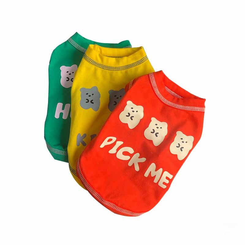 Ropa con letras impresas para mascotas, disfraz para perros medianos y pequeños, Chihuahua, cachorro de Yorkshire