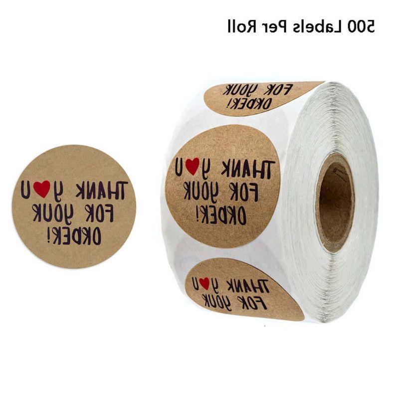 Kraft Thank You for Your Order, etiquetas adhesivas para sello de boda, álbum de recortes, 781C, 500 Uds.: Grey