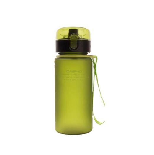 400ml 560 bicicleta ml botella de agua libre de BPA a prueba de fugas deportes botella de agua de botellas portátiles, para excursión, senderismo: Green 400ml